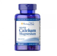 Puritan's Pride - Calcium Magnesium Chelated 500 mg / 100 таблетки​