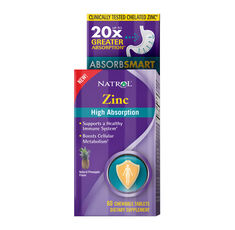 Natrol - Zinc High Absorption / 60 chew tabs.​