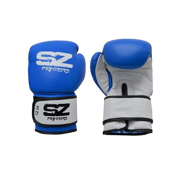SZ Fighters - Боксови ръкавици (Естествена кожа) - син цвят​
