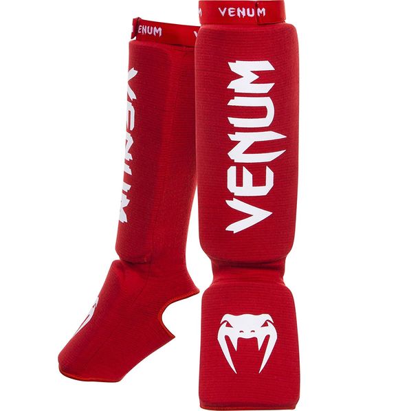 Протектори за крака - VENUM KONTACT SHINGUARDS AND INSTEP - COTTON / RED​