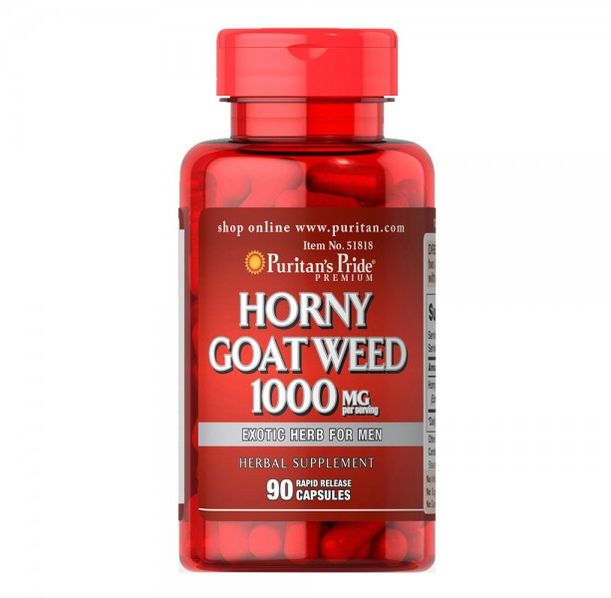 Puritan's Pride - Horny Goat Weed / 1000 мг - 90 таблетки​