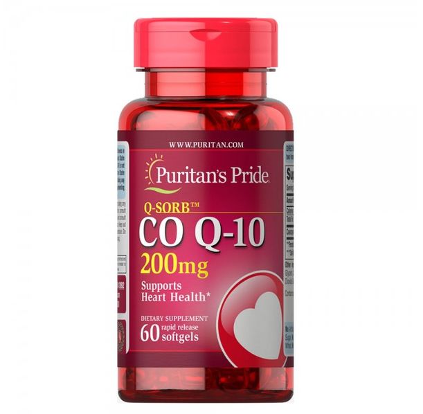 Puritan's Pride Q-SORB CO Q-10 200 мг 60 дражета​