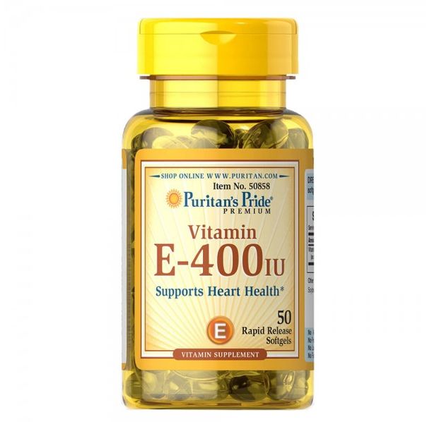 Puritan's Pride - Vitamin E-400 IU / 50 дражета​