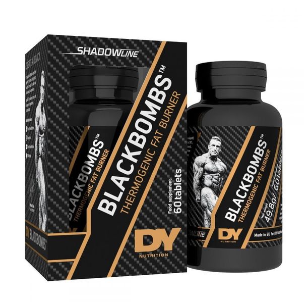 Dorian Yates Nutrition - BlackBombs / Thermogenic Fat Burner / 60 Таблетки, 30 дози