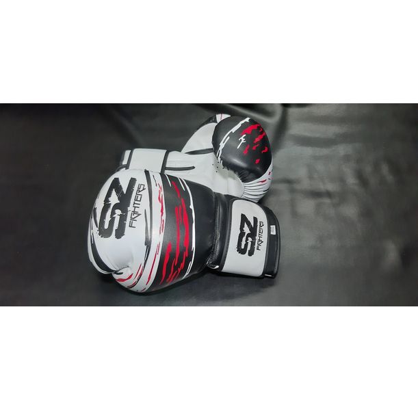 SZ Fighters - Боксови ръкавици Изкуствена кожа - Madness - White/Black/Red​