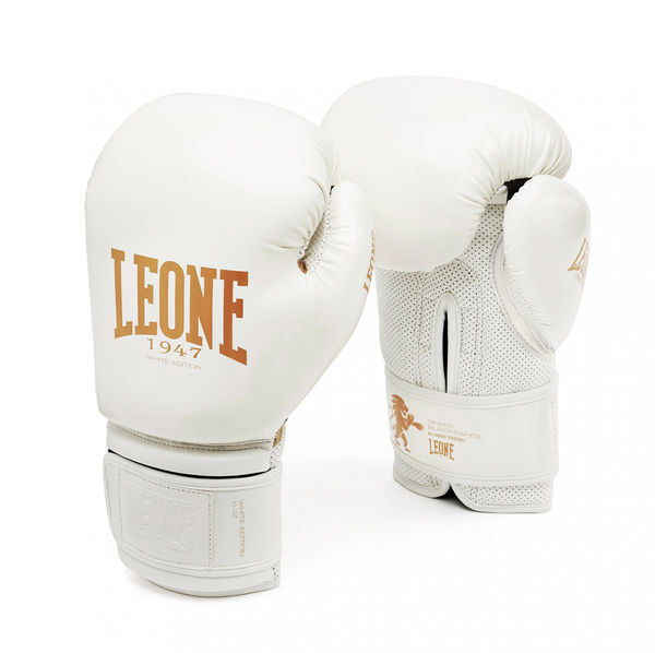 Leone - BLACK&amp;WHITE BOXING GLOVES GN059 / White