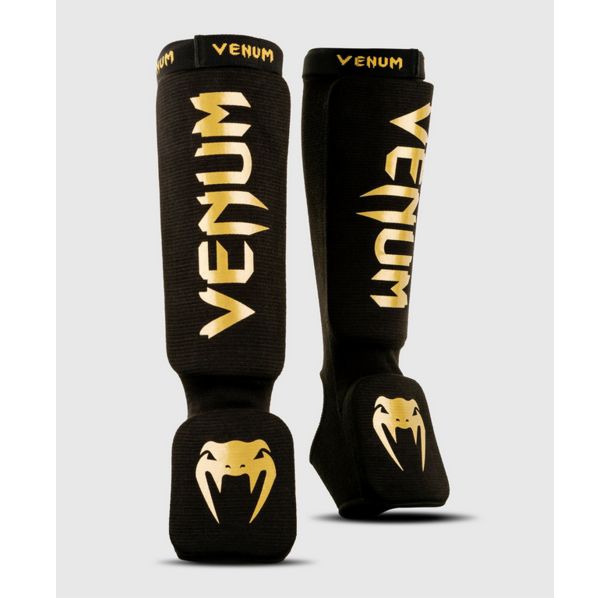 Протектори за крака - VENUM KONTACT SHINGUARDS AND INSTEP - COTTON - BLACK/GOLD​