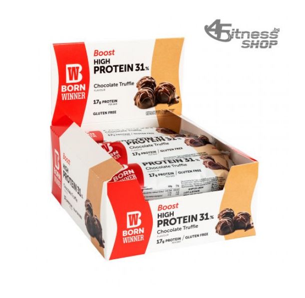BORN WINNER Boost High Protein Bar 31% chocolate truffle 12x55 гр
