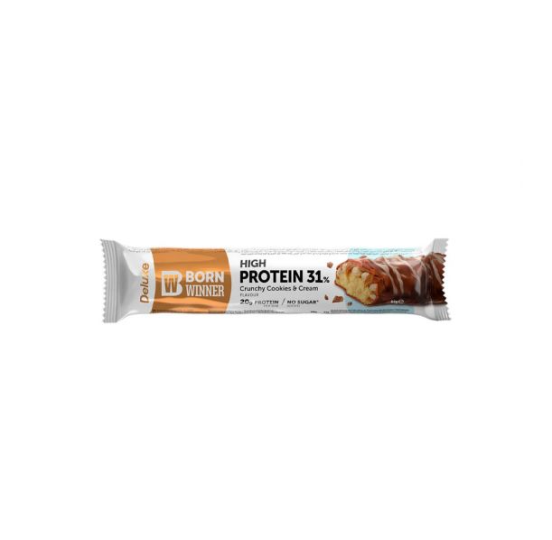 Born Winner Deluxe CRUNCHY протеинов бар – Бисквитки със сметана 12x64 гр