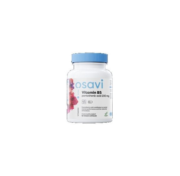 Osavi - Vitamin B5 | Pantothenic Acid 200 mg / 90 капсули, 90 дози