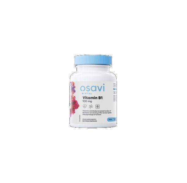 Osavi - Vitamin B1 100 mg | Thiamine / 120 капсули, 120 дози