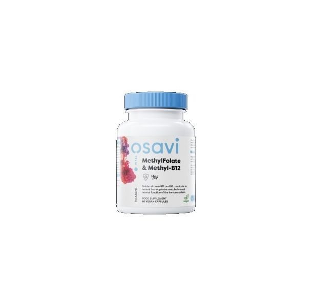 Osavi - MethylFolate & Methyl-B12 | with Quatrefolic® / 60 капсули, 60 дози
