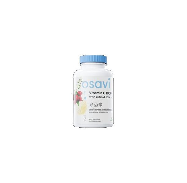Osavi - Vitamin C 1000 | with Rutin & Rose Hip / 120 капсули, 60 дози