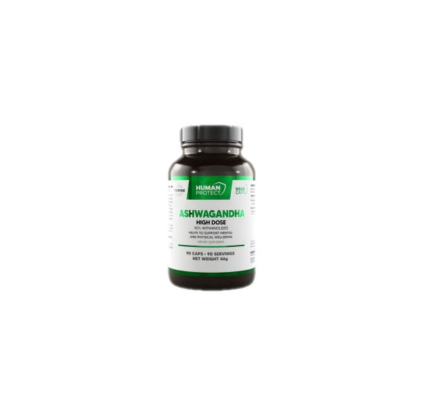 Human Protect - Ashwagandha 400 mg | High Dose 10% Withanolides / 90 капсули, 90 дози