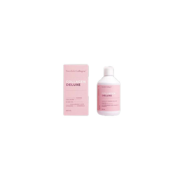Swedish Collagen - Collagen Deluxe Liquid | Hydrolyzed Marine Collagen Peptides with Hyaluronic Acid, Vitamins and Minerals / 500 мл, 20 дози