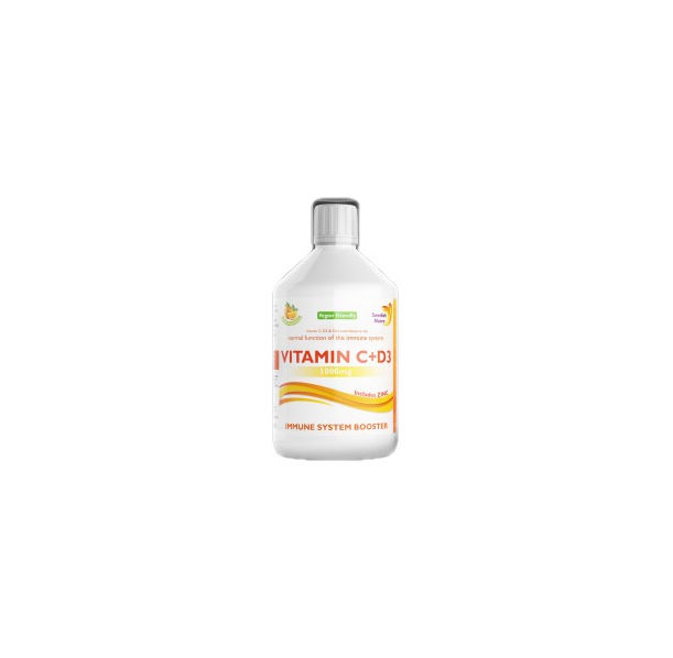 Swedish Nutra - Vitamin C + D3 and Zinc | Immune System Booster / 500 мл, 33 дози