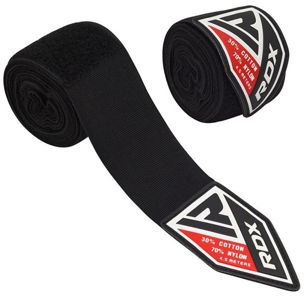 Бинтове - RDX HW Elasticated Hand Wraps - 4.5m.- Black - HWX-RB