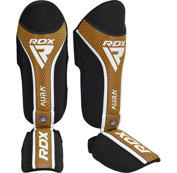 Протектори за крака - RDX Aura Plus T-17 Shin Instep - Black/Gold - SGR-T17+RB