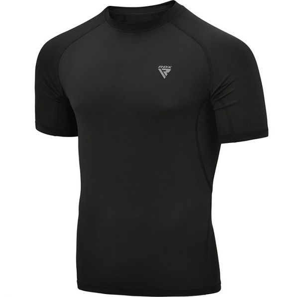 Рашгард - RDX T15 Short Sleeve Black Rash Guard - CRL-T15BH