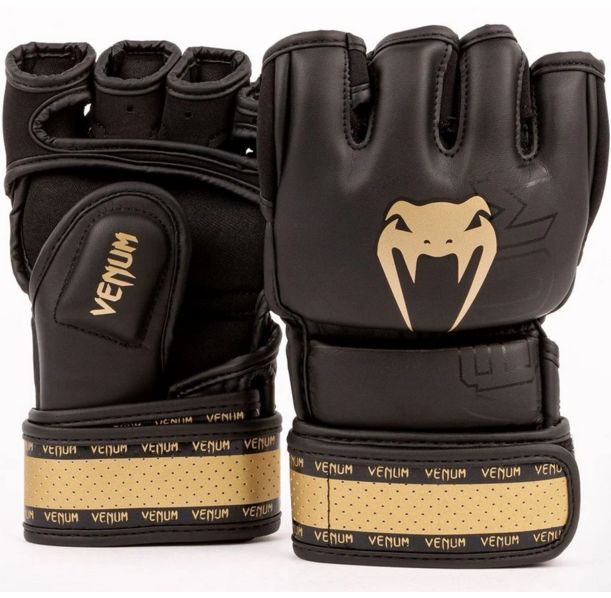 ММА ръкавици - Venum Impact 2.0 MMA Gloves Skintex - Black/Gold​