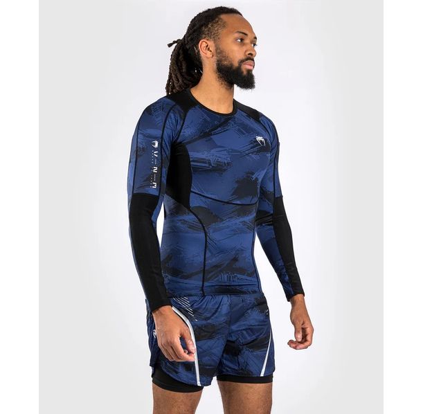 Рашгард - Venum Electron 3.0 Rashguard Long Sleeves - Navy blue​
