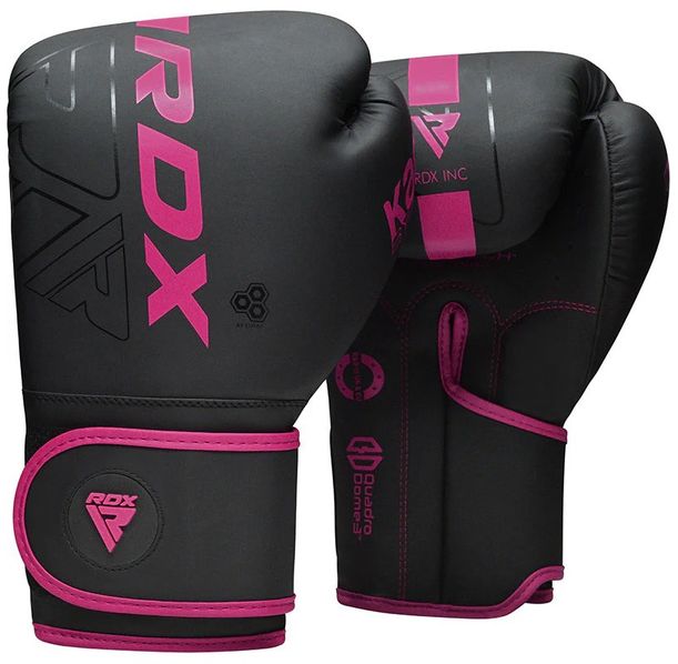 Боксови ръкавици - RDX F6 Kara Boxing Training Gloves Black/Pink - BGR-F6MP