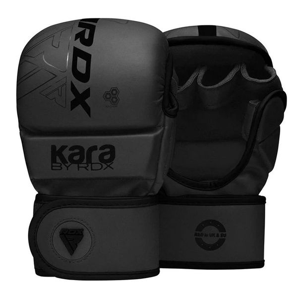 MMA ръкавици - RDX F6 KARA MMA Sparring Gloves Black/Black - GSR-F6MB