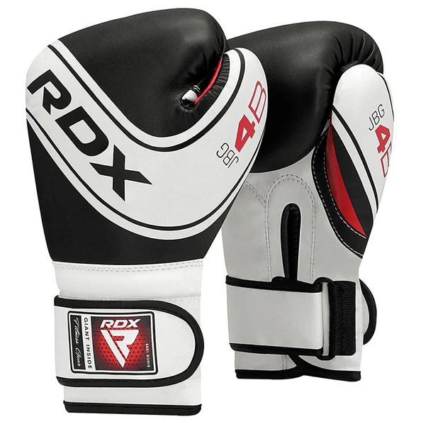 Боксови ръкавици - RDX 4B Robo Kids Boxing Gloves - Black/White - JBG-4B