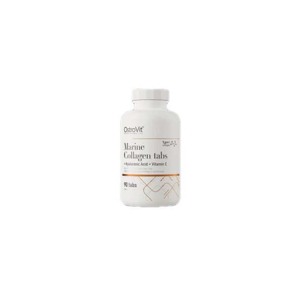 OstroVit - Marine Collagen / + Hyaluronic Acid and Vitamin C / 90 Таблетки, 22 дози