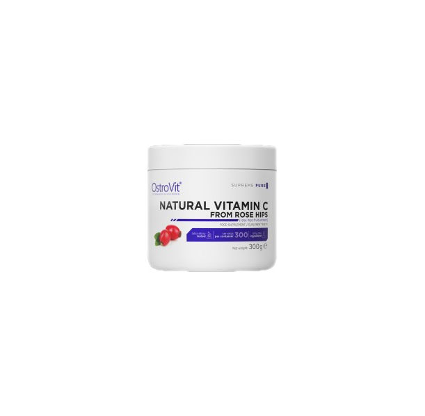 OstroVit - Natural Vitamin C Powder / from Rose Hips / 300 грама, 300 дози