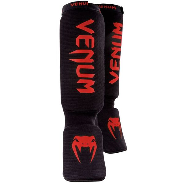 Протектори за крака - VENUM KONTACT SHINGUARDS AND INSTEP - COTTON - BLACK/RED​