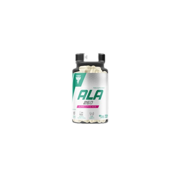 Trec Nutrition - ALA 250 | Alpha Lipoic Acid 250 mg / 60 капсули, 60 дози