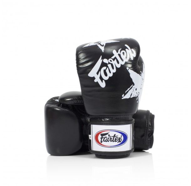 Боксови Ръкавици - Fairtex BGV1 Thai Boxing Gloves - Nation Prints - Black