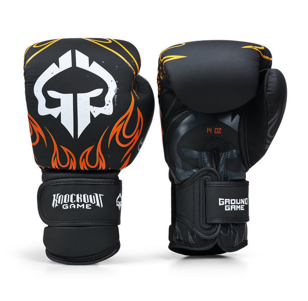 Боксови ръкавици - Ground Game - BOXING GLOVES FLAMES