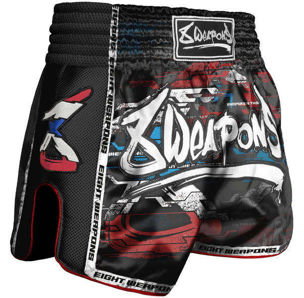 Шорти - 8 WEAPONS - Muay Thai Shorts - Cut like a Blade 2.0 - Black