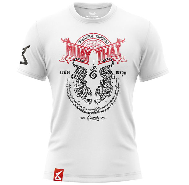 Тениска - 8 WEAPONS - Sak Yant Tigers Shirt - White