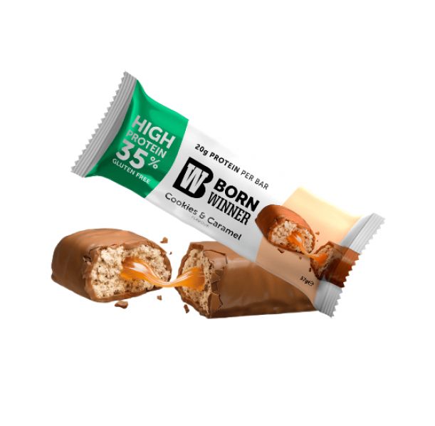 BORN WINNER CORE High Protein 35% bar Cookies and Caramel 57 гр
