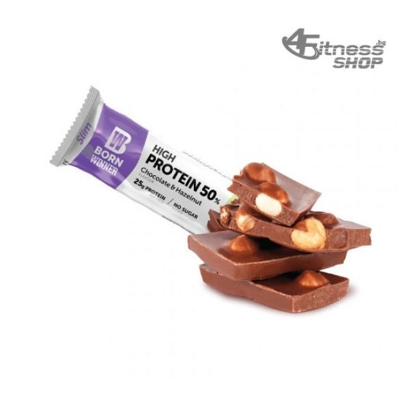BORN WINNER Slim High Protein 50% Chocolate &amp; hazelnut 50 гр