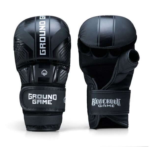 ММА ръкавици - Ground Game - MMA SPARING GLOVES - STRIPE - Black