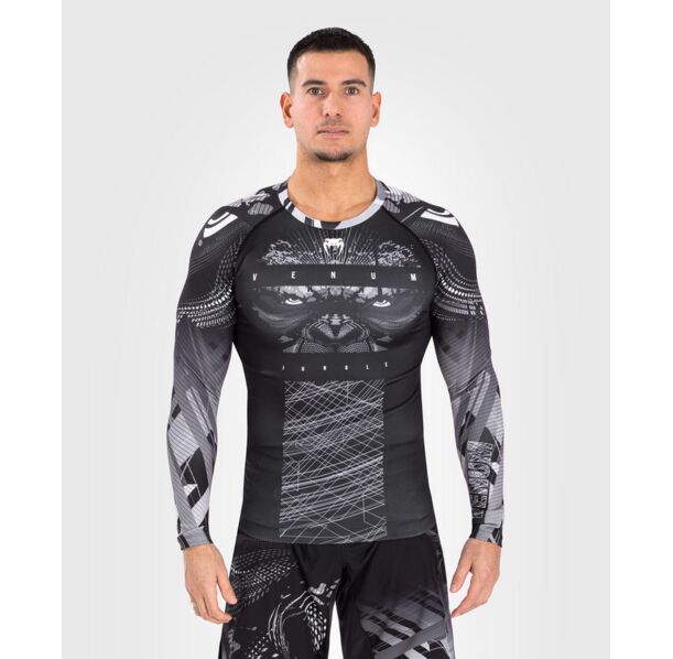 Рашгард -  Venum Gorilla Jungle Rashguards Long Sleeves - Black/White​