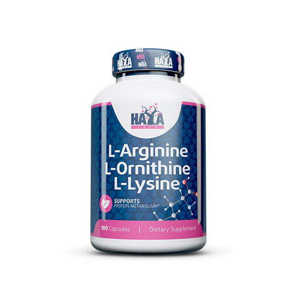 HAYA LABS L-Arginine / L-Ornithine / L-Lysine / 100 Caps