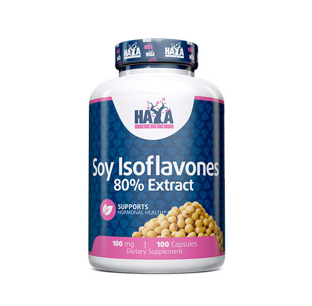 HAYA LABS Soy Isoflavones 80% Extract NON-GMO 100 mg / 100 Caps