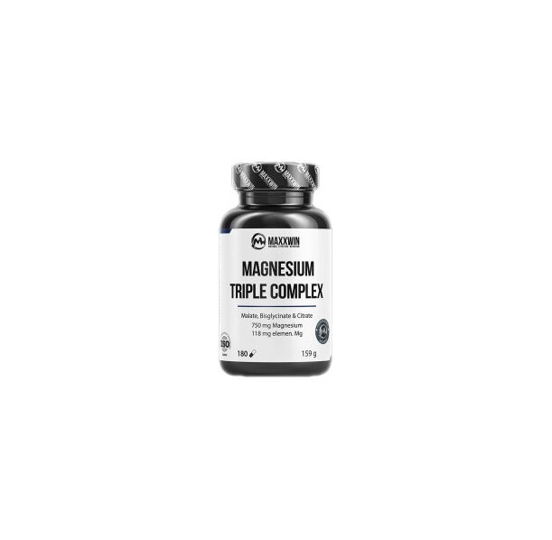 MAXXWIN - Magnesium Triple Complex | with Malate, Bisglycinate and Citrate / 180 капсули, 60 дози