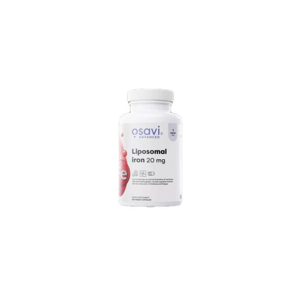 Osavi - Liposomal Iron 20 mg | as Iron Bisglycinate / 120 капсули, 120 дози