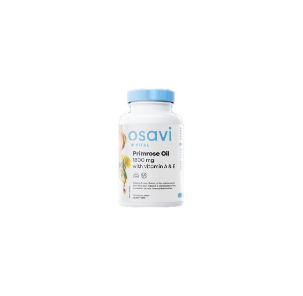 Osavi - Primrose Oil 1800 mg | with Vitamin A & E / 180 Гел капсули, 60 дози