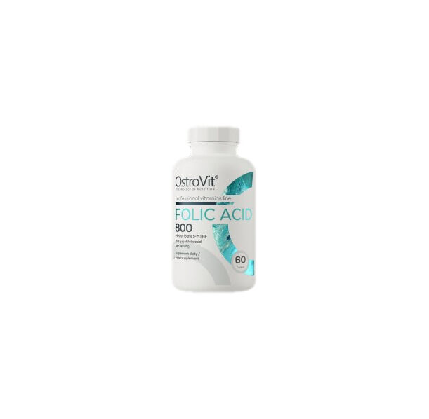OstroVit - Folic Acid 800 mg | Methyl Folate 5-MTHF / 60 капсули, 60 дози