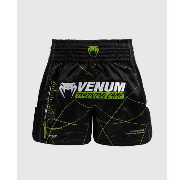 Муай Тай Шорти - Venum Training Camp 4.0 Muay Thai Short - Black/Neon Green ​