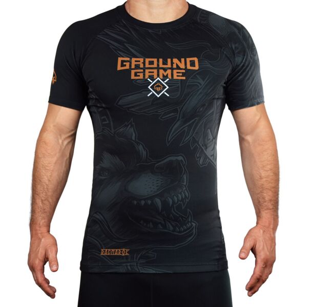 Рашгард - Ground Game - Ragnarok Rashguard - Black - Short sleeve​
