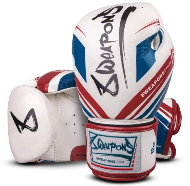Боксови ръкавици - 8 WEAPONS - Shift Boxing Gloves - White/Navy/Red