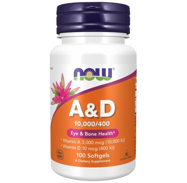NOW Foods - Vitamin A & D 10000/400 IU (100 дози)